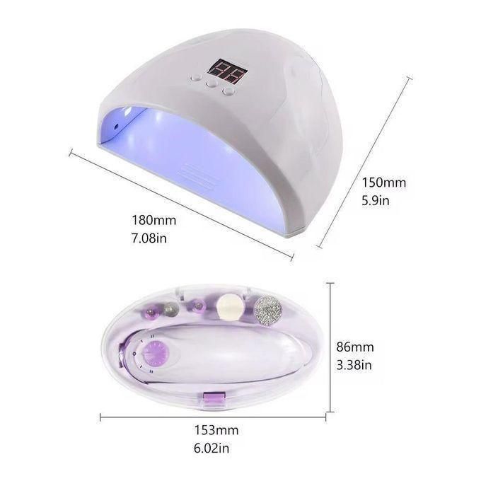 USB 2-in-1 LED Nail Dryer with Electric Nail Kit – Manicure & Pedicure Set