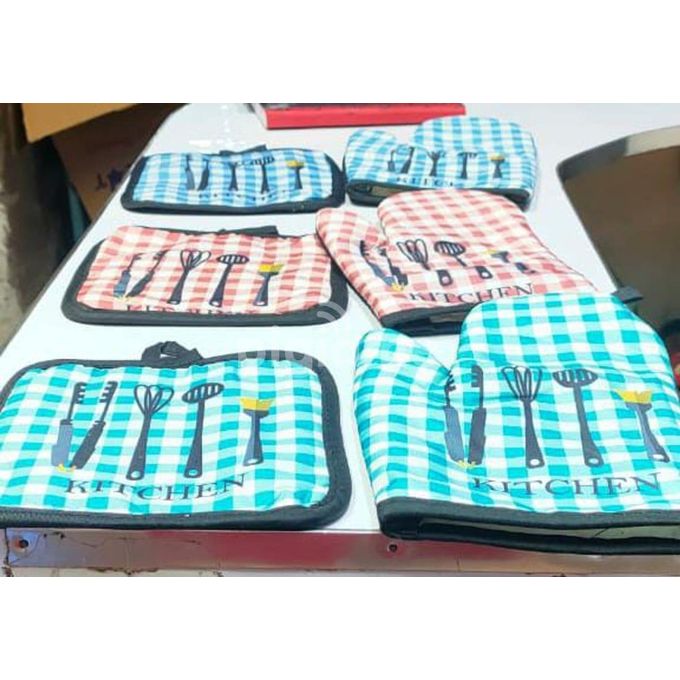 2in1 oven glove mitt +mat