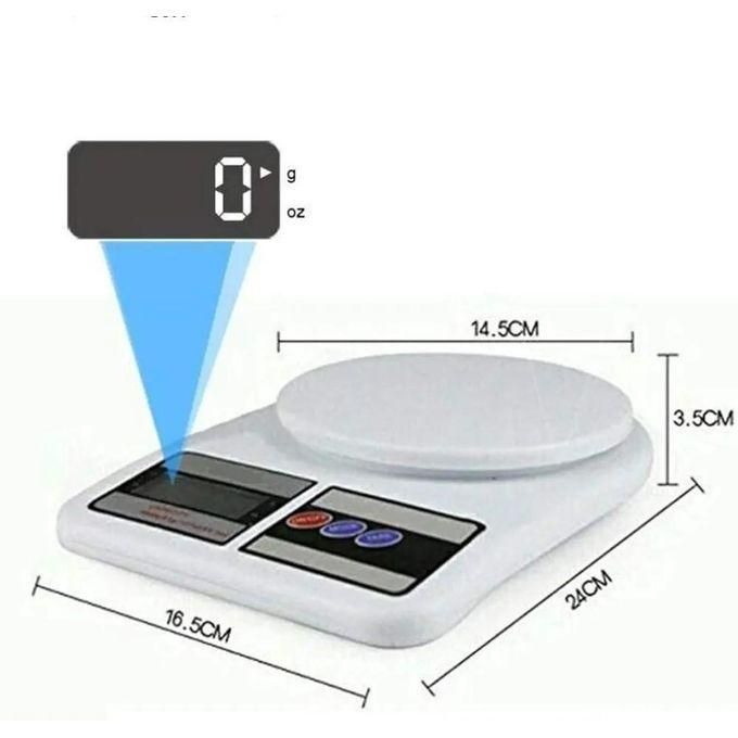Digital Kitchen Weighing Machine Multipurpose Electronic Weight Scale with Backlit LCD Display for Measuring Food, Cake, Vegetable, Fruit