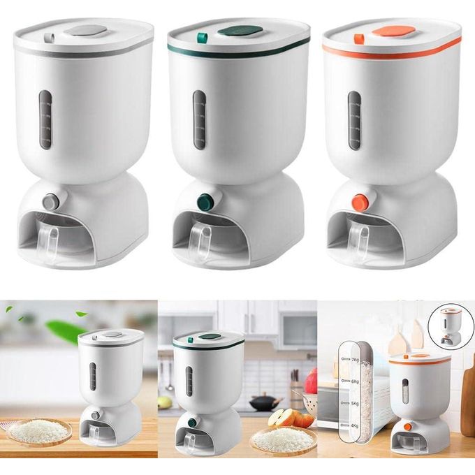 11kg Automatic Rice dispenser with rinsing cup. Smart Rice storage box