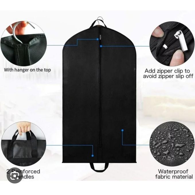 Waterproof & Dustproof Fabric Suit Bag – Durable Zip-Up Garment Cover With Handles For Travel & Storage