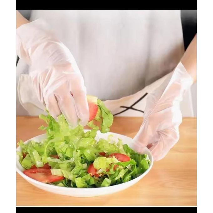 100pcs Disposable TPE Plastic Gloves – Latex-Free, Food-Safe & Loose-Fitting