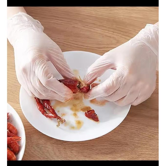 100pcs Disposable TPE Plastic Gloves – Latex-Free, Food-Safe & Loose-Fitting