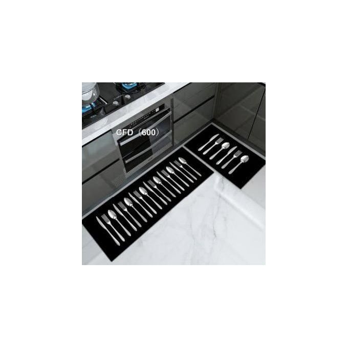 High quality HEAVY grip Rubber underside floor 2pcs set 3D kitchen mat NON SLIP