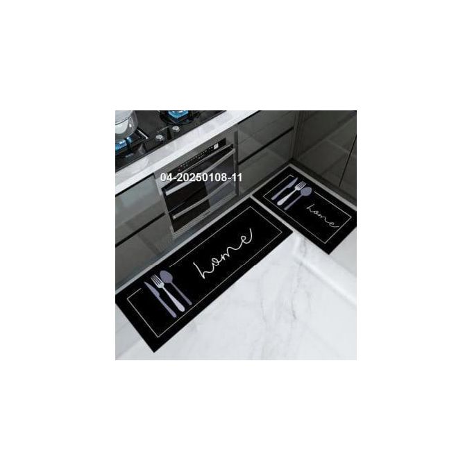 High quality HEAVY grip Rubber underside floor 2pcs set 3D kitchen mat NON SLIP