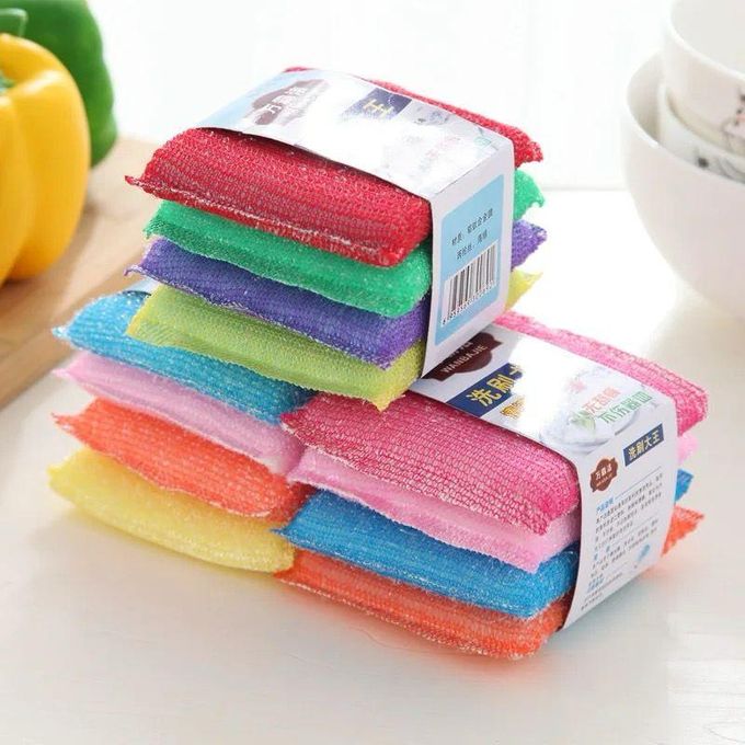 4PCS Double-Sided Dishwashing Cleaning Sponge – Durable & Efficient