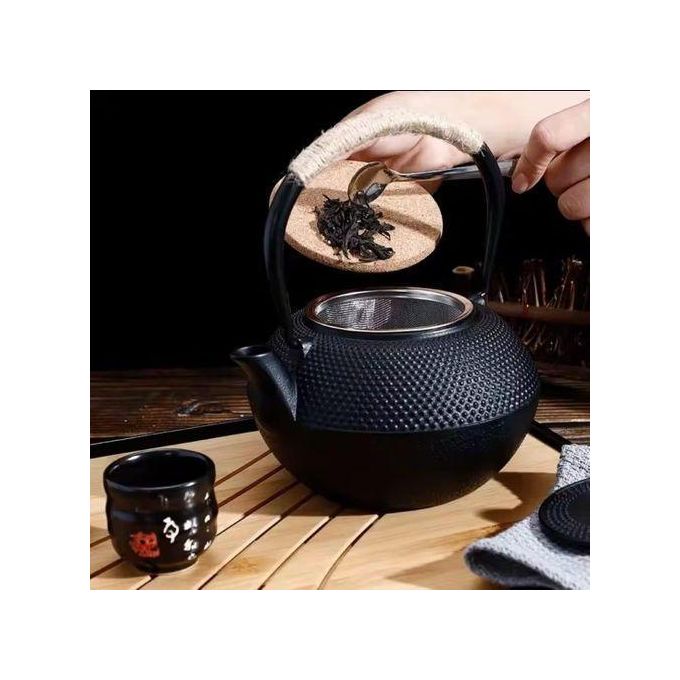 900ml Cast Iron Set Teapot Japanese Tea Tetsubin Pot Kettle Enamel Fu Kung Infusers Metal With Strainer Net Filter