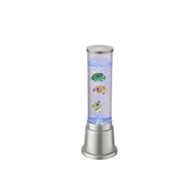 LED Water bubble Aquarium Column 38cm Bubble fish tank, tall water tower, artificial fish tank, electric aquarium, Colour Changing 5 Fish Lava Lamp Mini Decorative Column