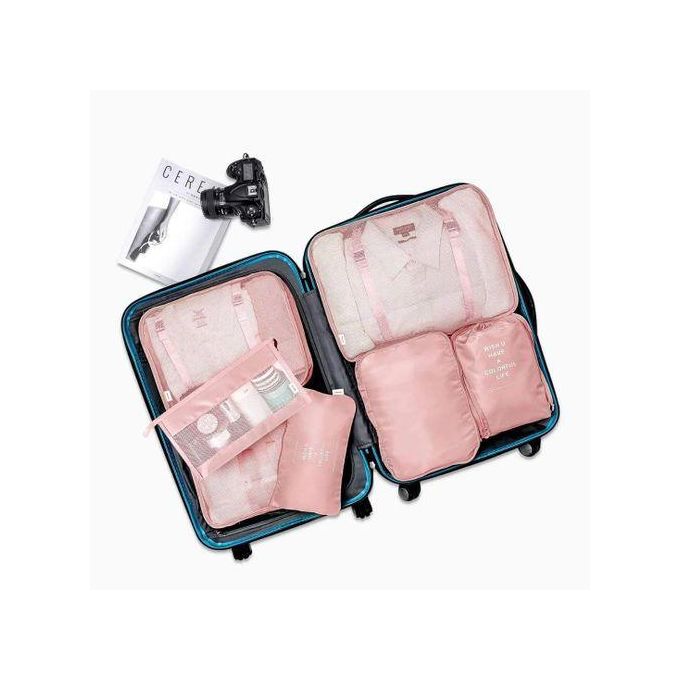 8pcs Luggage Travel Organizers For Suitcase With Toiletry Case