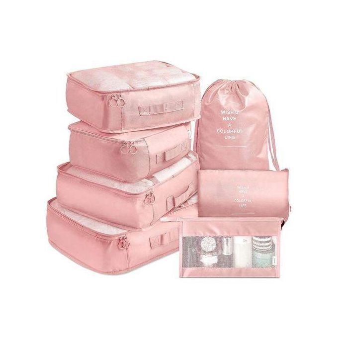 8pcs Luggage Travel Organizers For Suitcase With Toiletry Case
