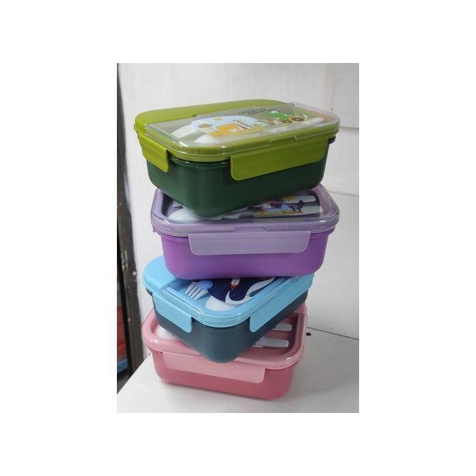 3 Compartment Lunch Box for Kids, Big Lunch Box with Spoon and Fork, Container Lunch Box back to school Lunch box Container, snack Box for school, work etc 1000 ml