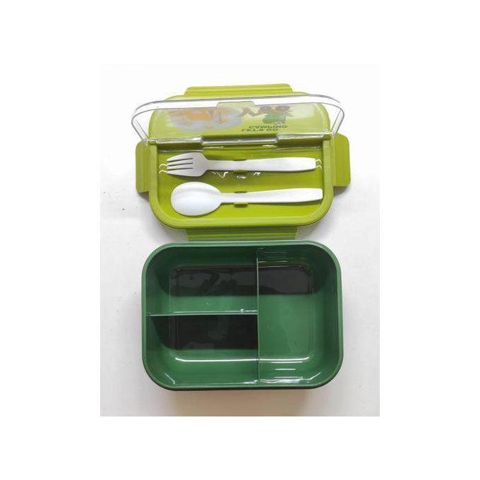 3 Compartment Lunch Box for Kids, Big Lunch Box with Spoon and Fork, Container Lunch Box back to school Lunch box Container, snack Box for school, work etc 1000 ml