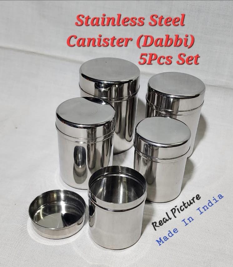 📍LATEST OFFER📍🤑DONT MISS OUT 🤑 5Pc New Arrival High Quality Stainless Steel... Small Dabbi(Canister) 100ml