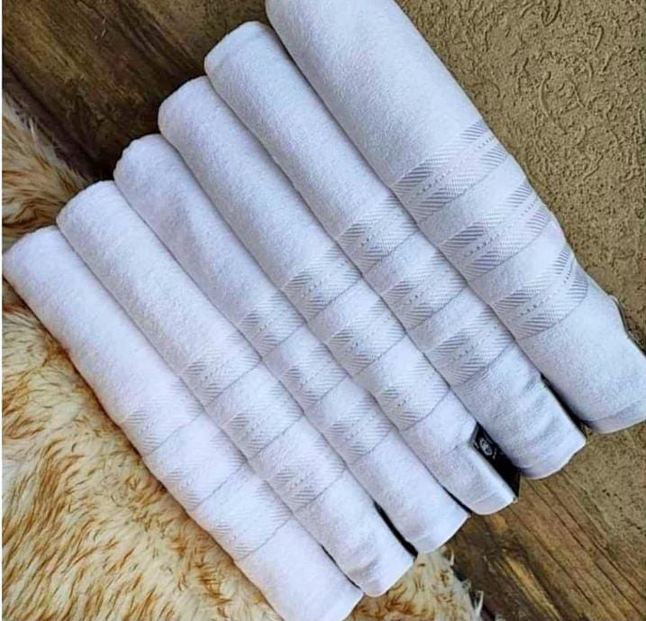 🎯 BEST VALUE OFFER 🎯 - [ LUXURY FOR LESS!!!]🔥 🥑🌽ONLY AT KILIMALL !!! ] 1Pc Classy Durable ✨High  Quality HIS White towel ✨Medium-68x137cm at Affordable Price