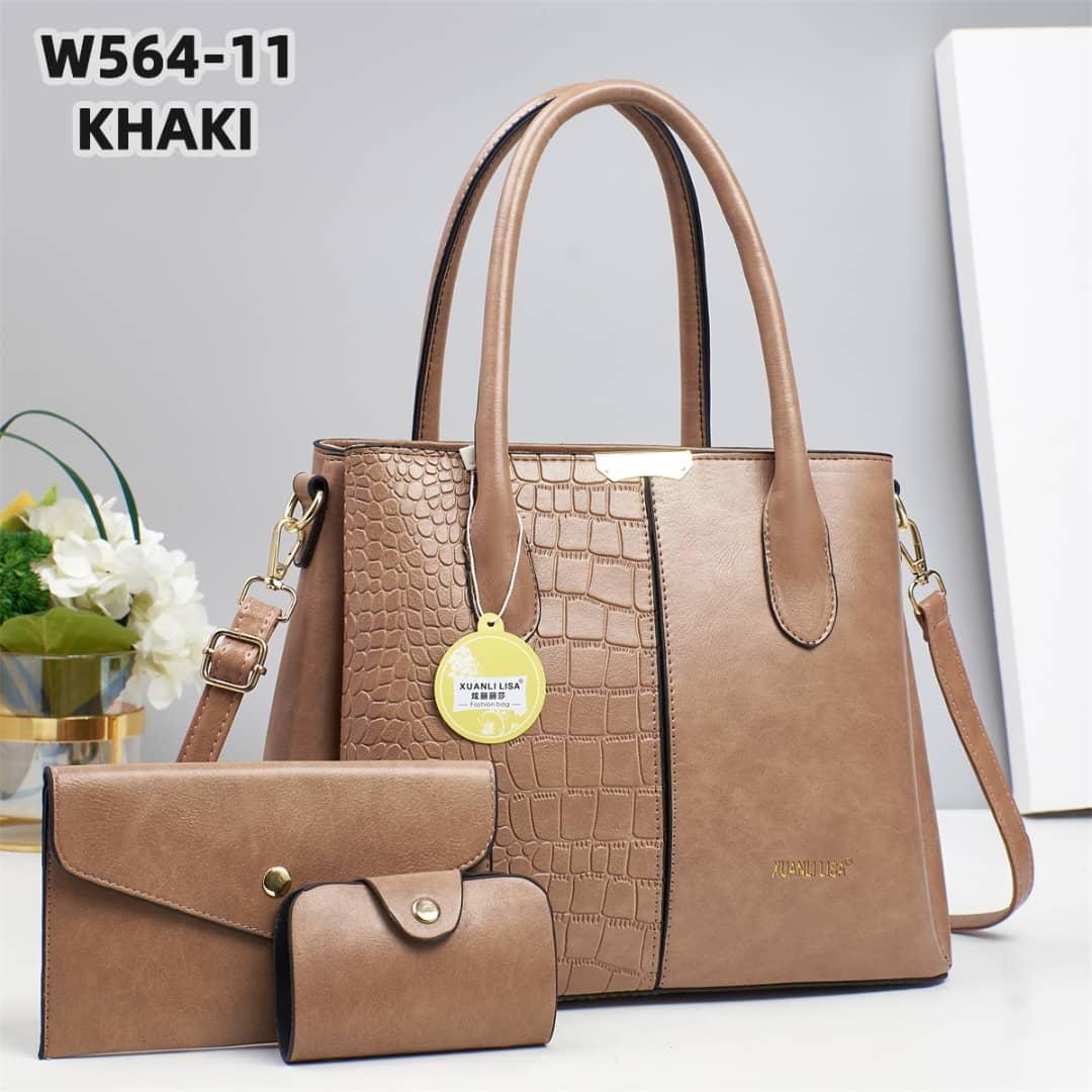 [ ❤EMBRACE THE LATEST TREND 🤩🤩✨ !!! ] 3 IN 1 Classy  Brand New High Quality Stylish and Luxurious Comfortable Ladies Handbag ..Designed With Durability and Functionality ✔👌