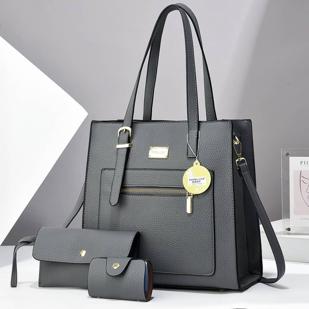 [ ❤EMBRACE THE LATEST TREND 🤩🤩✨ !!! ] 3 IN 1 Classy  Brand New High Quality Stylish and Luxurious Comfortable Ladies Handbag ..Designed With Durability and Functionality ✔👌