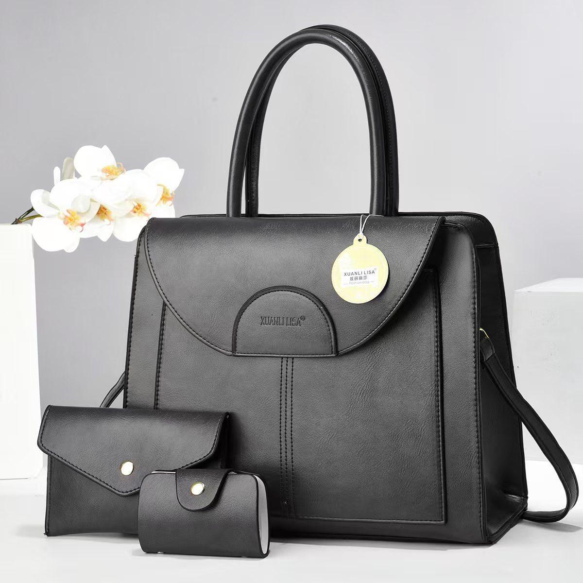 [ ❤EMBRACE THE LATEST TREND 🤩🤩✨ !!! ]  3 IN 1 Brand New High Quality Stylish and Luxurious Comfortable Ladies Handbag ..Designed With Durability and Functionality ✔👌
