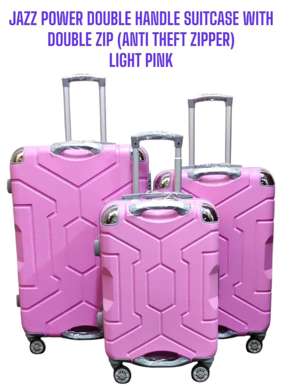 🤑🥑**TRAVEL IN STYLE **🥑🌽 3 IN 1 SIZE; 27 BRAND NEW HIGH QUALITY  LAXURIOUS JAZZ POWER DOUBLE HANDLE FIBER SUITCASE  WITH DOUBLE ZIP..  FOR EASY TRAVELLING....