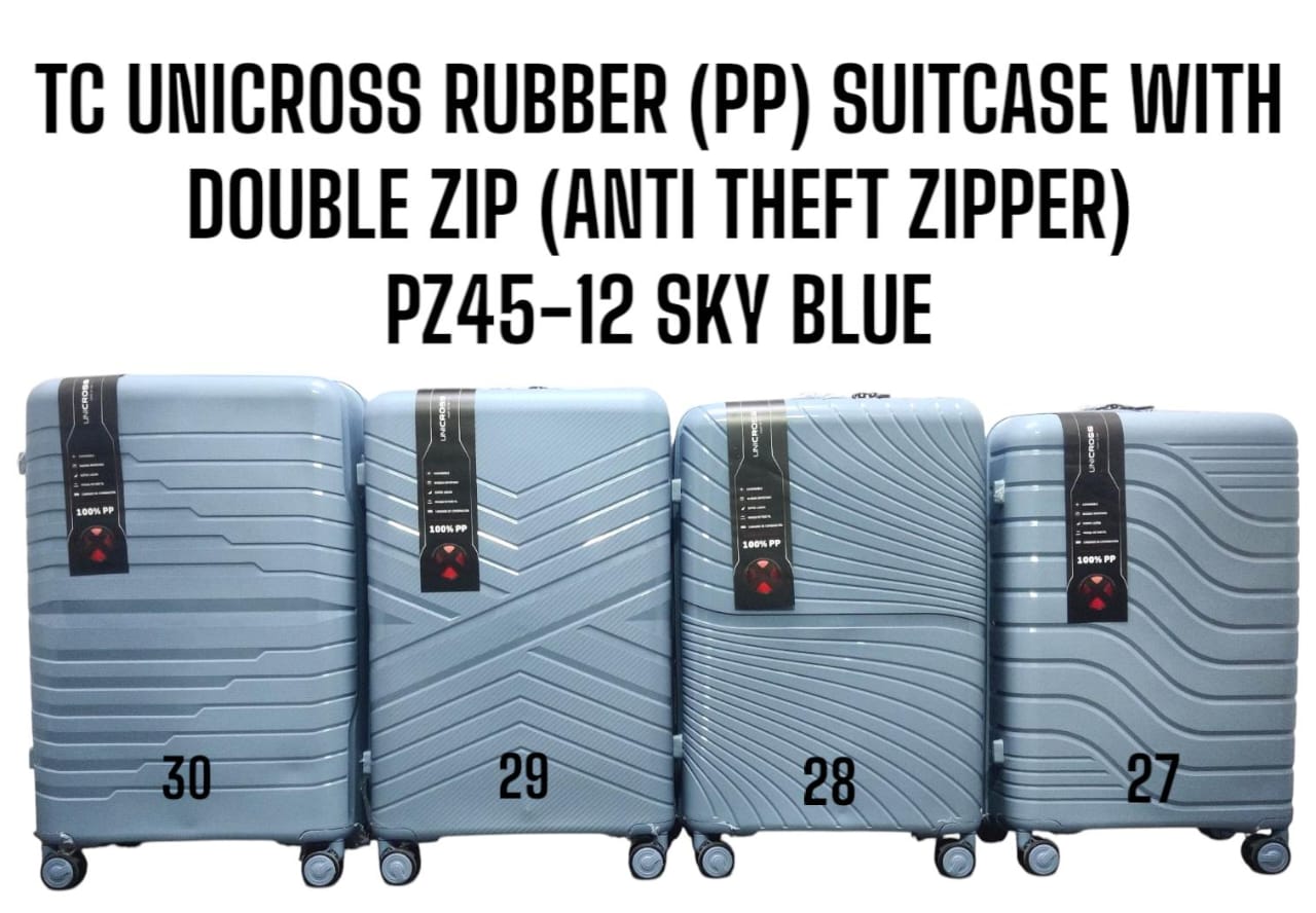 🤑🥑** CLASSY NEW ARRIVALS   **🥑🌽 3 IN 1 SIZE 27 BRAND NEW VERY QUALITY DURABLE & LAXURIOUS TC UNICROSS PP (RUBBER) FIBER WITH DOUBLE ZIP (ANTI THEFT ZIPPER) PZ45-12 . FOR EASY TRAVELLING..