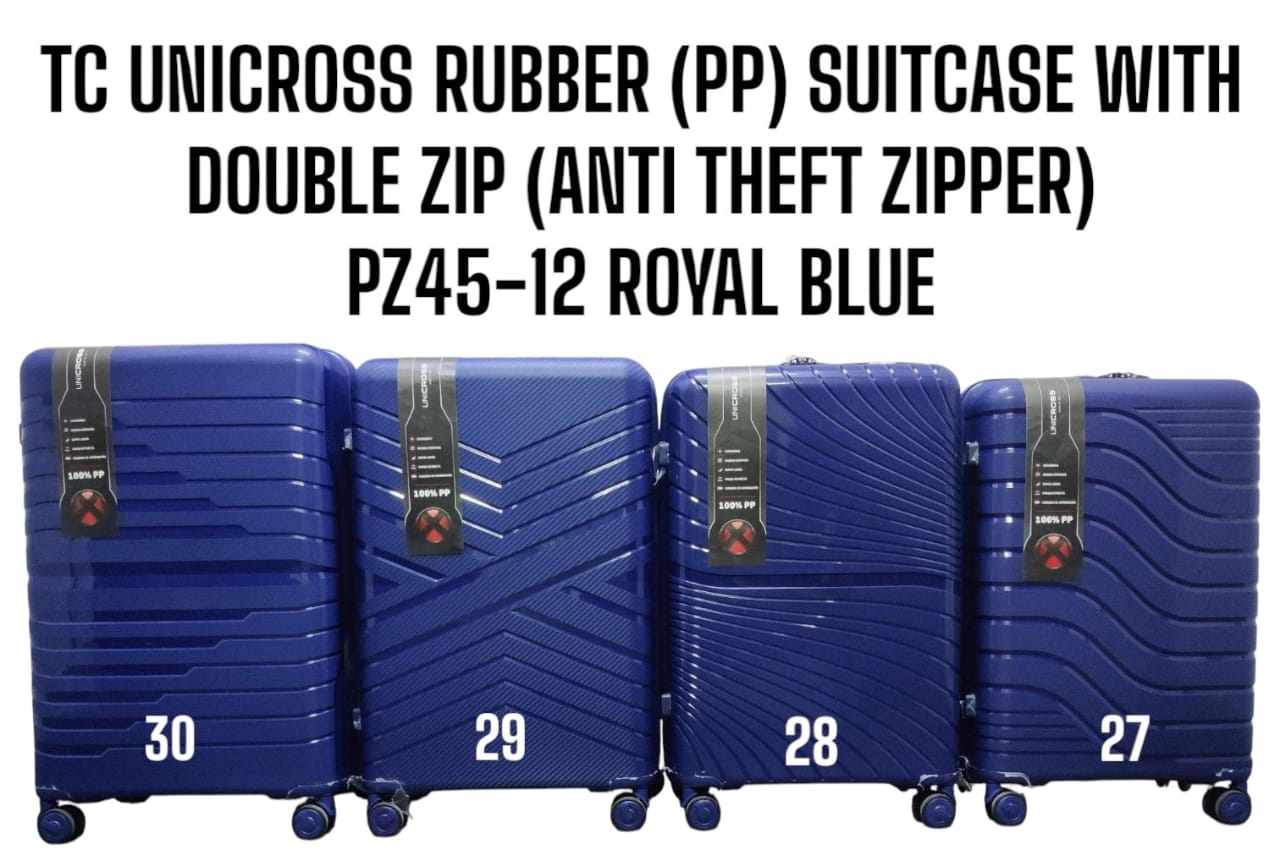 🤑🥑** TRAVEL IN STYLE   **🥑🌽 3 IN 1 SIZE 28 BRAND NEW VERY QUALITY DURABLE & LAXURIOUS TC UNICROSS PP (RUBBER) FIBER WITH DOUBLE ZIP (ANTI THEFT ZIPPER) PZ45-12 . FOR EASY TRAVELLING..