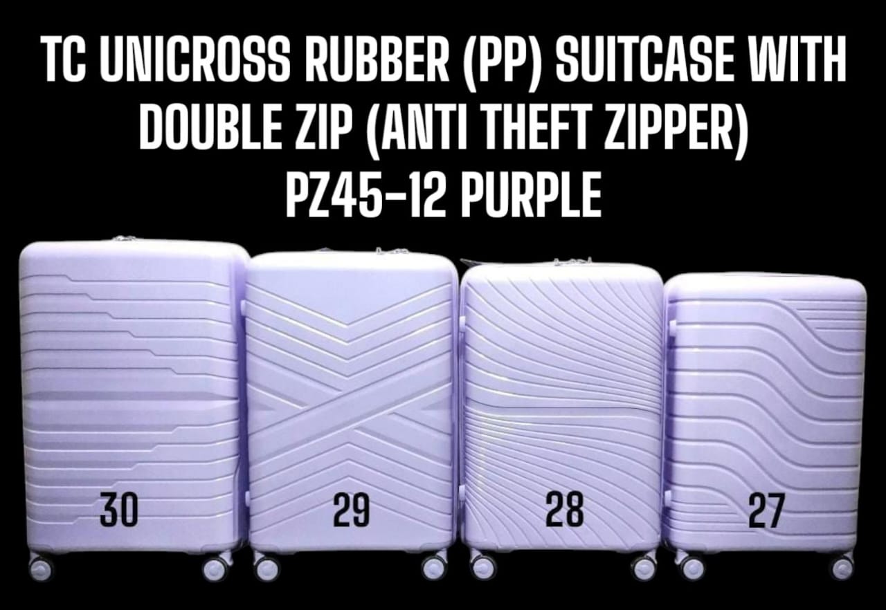 🤑🥑** TRAVEL IN STYLE   **🥑🌽 3 IN 1 SIZE 28 BRAND NEW VERY QUALITY DURABLE & LAXURIOUS TC UNICROSS PP (RUBBER) FIBER WITH DOUBLE ZIP (ANTI THEFT ZIPPER) PZ45-12 . FOR EASY TRAVELLING..