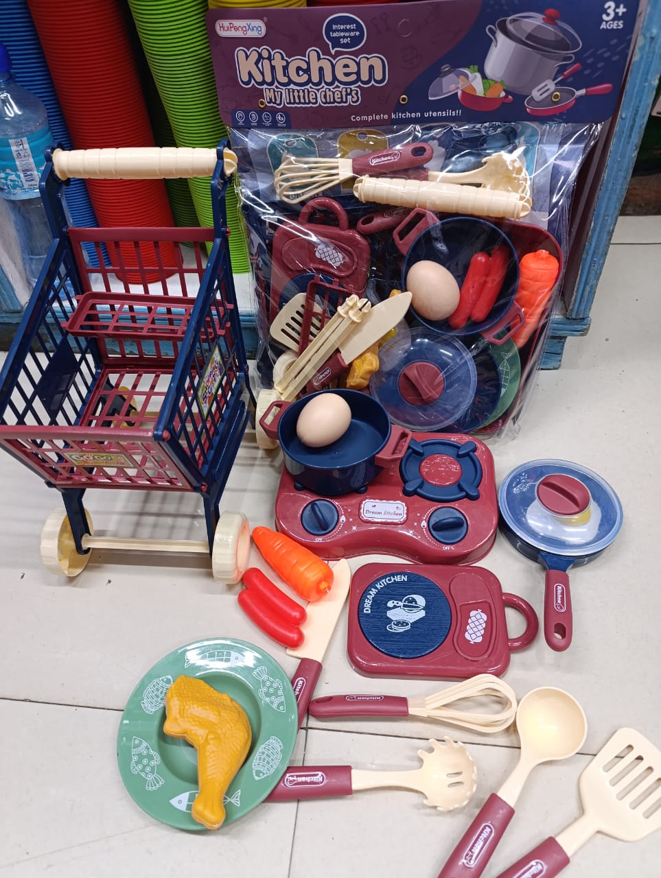 [ SHOP SMART AND SAVE BIG AT AN AMAZING OFFER PRICE 🤩🤩✨ !!!   Brand New Very Quality Durable Kids Little chefs kitchen Set At Affordable Price