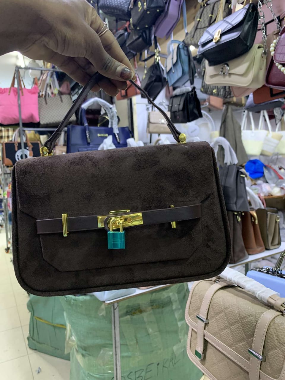 [ 🛍️ ONLINE OFFER 🛍️🤩✨ ONLY AT KILIMALL ] 1Pc Medium Genuine Leather Ladies Handbag – Stylish Rectangular Zipper Bag, Durable, Comfortable & Fashionable