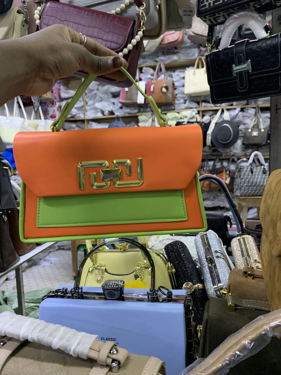 [ 🛍️ ONLINE OFFER 🛍️🤩✨ ONLY AT KILIMALL ] 1Pc Medium Genuine Leather Ladies Handbag – Stylish Rectangular Zipper Bag, Durable, Comfortable & Fashionable