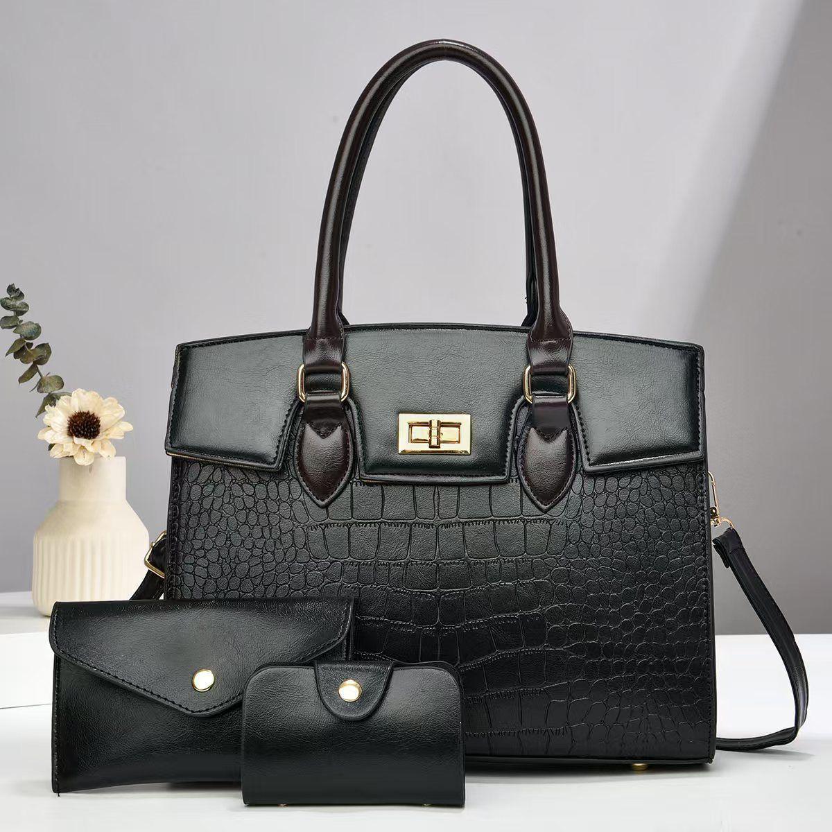 [ ❤🟢 NEW OFFER 🟢🤩🤩✨ !!! ] - 3 IN 1 Brand New High Quality Stylish and Luxurious Comfortable Ladies Handbag ..Designed With Durability and Functionality ✔👌
