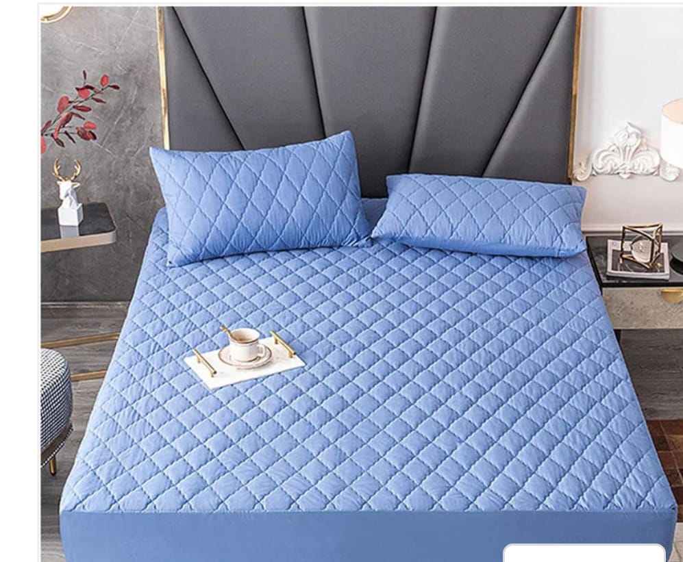 🤑🥑GRAB IT AT LOW PRICE+ ADDED OFFERS **🥑🌽 ]  1Pc Size [ 5 X 6 fts ] Brand new Luxurious & Stylish Water proof mattress protector. .Designed With Durability and Functionality✨