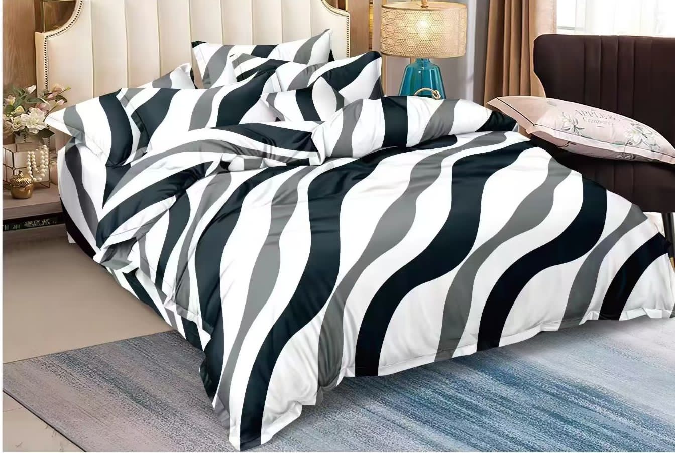 🍒MEGA SALE🍒🕳DONT MISS OUT🥑 6PcS Size [ 6 X 6 fts ] Brand new Luxurious & Stylish Duvet Cover ,One sheet  & Four pillowcases .Designed With Durability and Functionality✨
