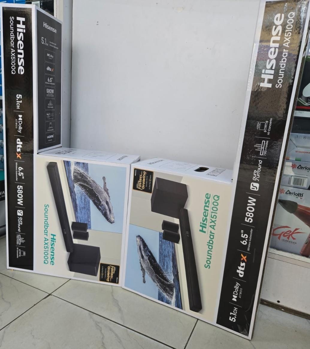 💥 SUPER OFFER 💥 - 1pc HISENSE Soundbar AX5100Q 580W LED Multimedia Speaker System USB/BT/FM for Home Theatre & Entertainment