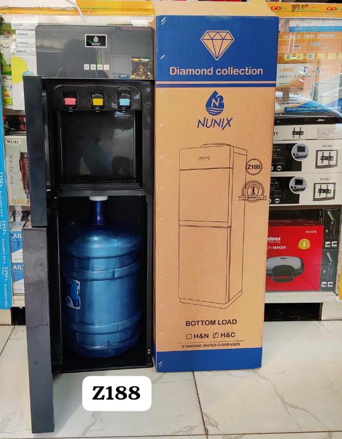 🌟 PREMIUM OFFER 🌟 – Nunix Z188 3-Tap Bottom Load Water Dispenser, Hot, Cold & Normal, Tabletop ABS Plastic, Energy Saving, High Quality