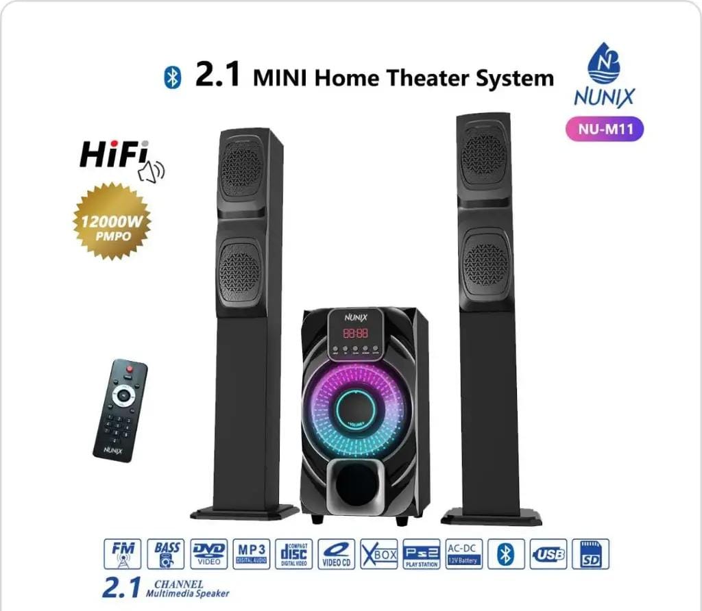 💥 DISCOUNT OFFER 💥 - 1 PC NU-M11 Home Theater System | 800 W RMS | Bluetooth & FM | Powerful Sound for Movies, Music & Gaming