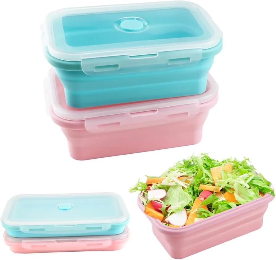 💎 EXCLUSIVE OFFER 💎 1PC 1200ml Collapsible Silicone Snack Box Leakproof Food Storage Container Portable Reusable Easy to Clean