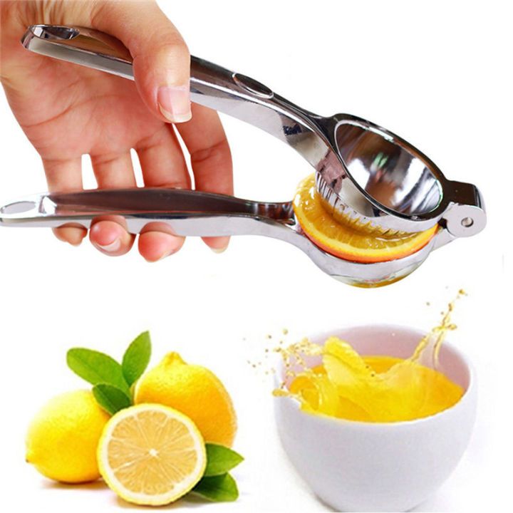 🛍️ DAILY OFFER 🛍️ 1PC Heavy-Duty Silver Lemon Squeezer Durable Manual Citrus Juicer for Kitchen Easy to Use & Clean