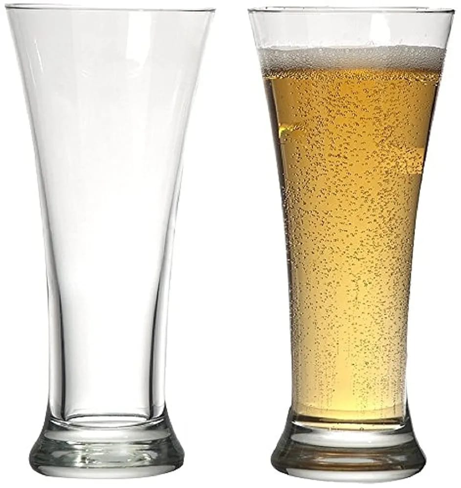 🛒 BULK OFFER 🛒 - Pilsner Glass | Clear, 18cm x 8cm x 6cm | Durable, Stylish, Perfect for Beer, Juice, or Cold Drinks