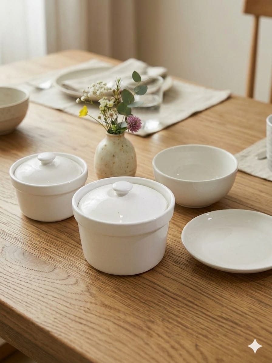 💎 LIMITED STOCK OFFER 💎 - 1 pc Ceramic Round Sugar Dish/Stew Pot Large – Premium Quality & Affordable