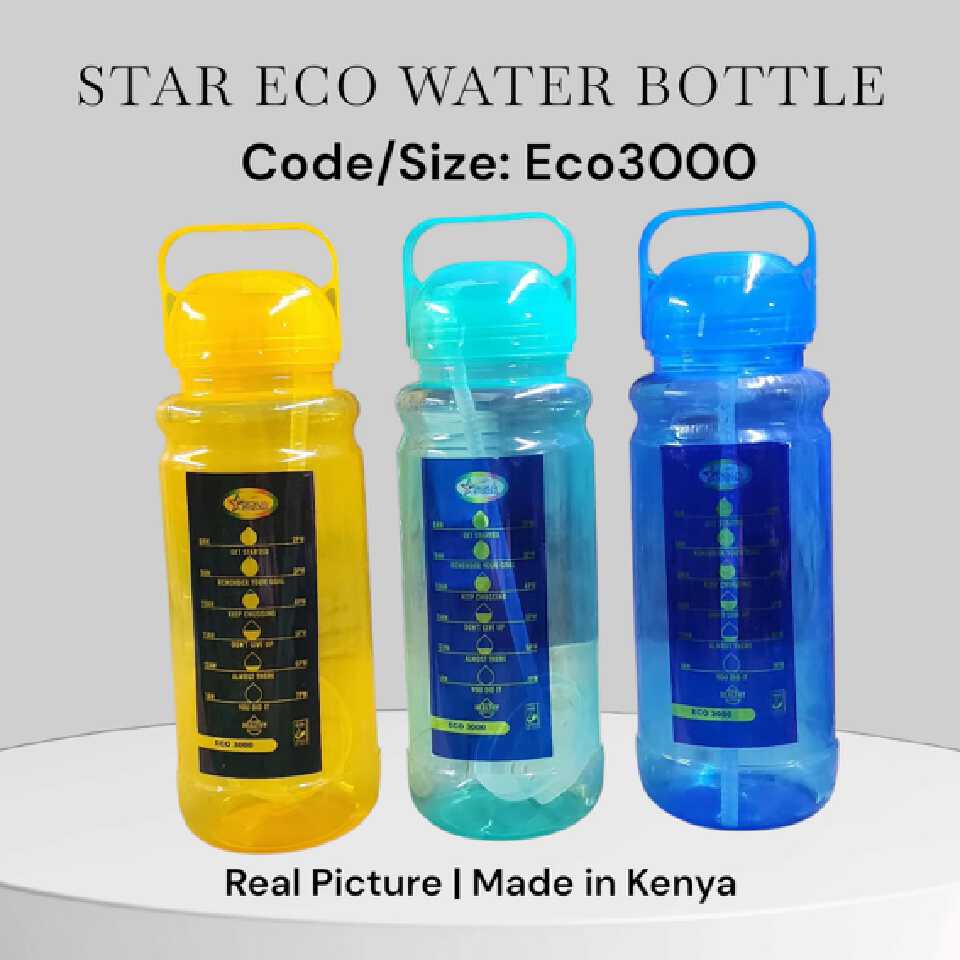 🔔 TRENDING OFFER 🔔 3000ml Star Eco Water Bottle 💧 Large Capacity Leakproof Reusable Bottle for Gym, Travel, School & Outdoor Use BPA Free Durable Design