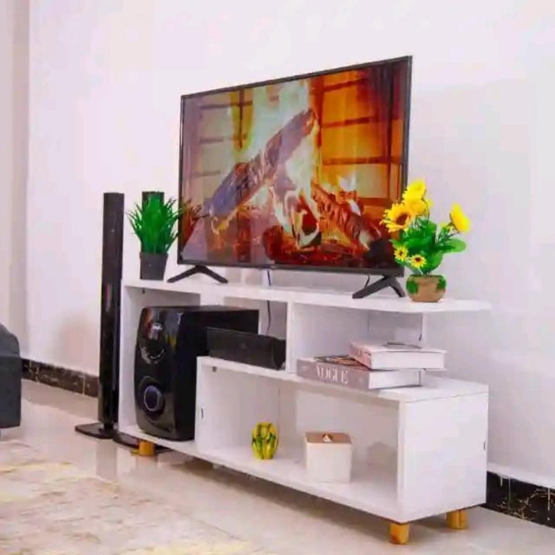wooden tv stand well funished