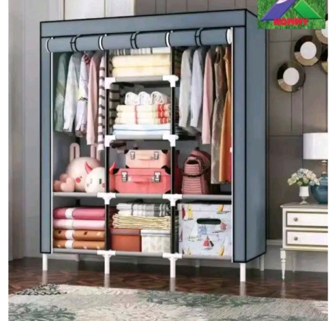 3 COLUMN HEAVY DUTY PORTABLE WOODEN WARDROBE - Durable, Affordable, Perfect for you, Portable wooden wardrobe