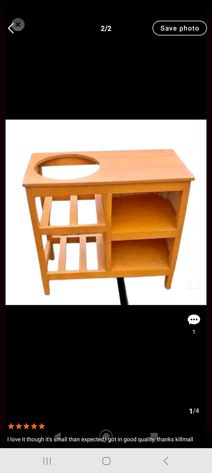 Modern Classic Wooden Kitchen Table with Storage Racks Suitable for 6KG Cooking Meko Strong Design for 6KG Meko Appliances | Durable & Stylish