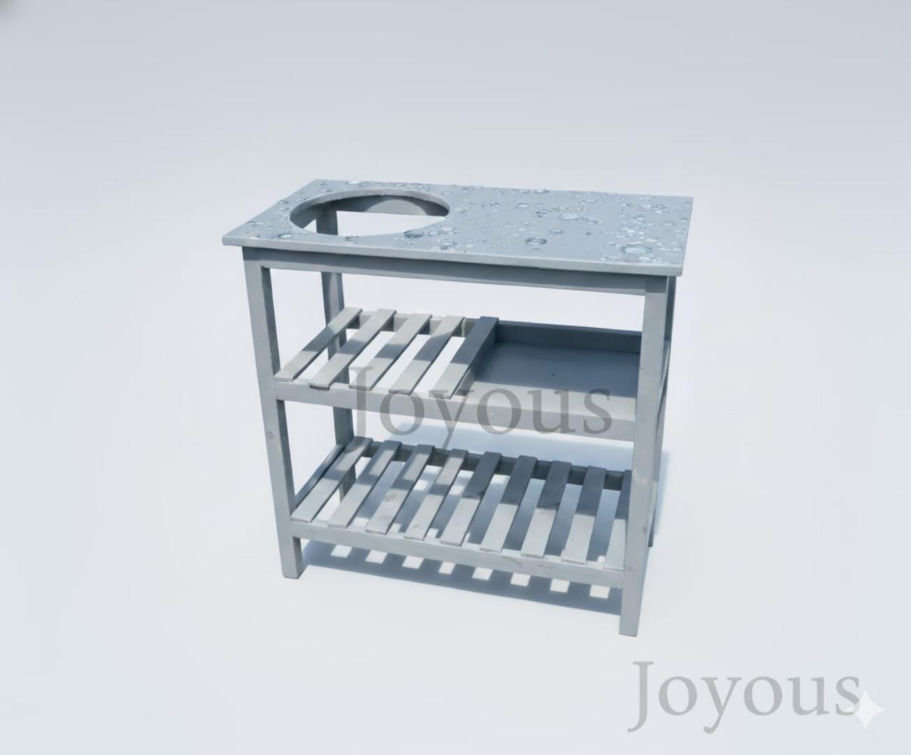 Modern Classic Wooden Kitchen Table with Storage Racks Suitable for 6KG Cooking Meko Strong Design for 6KG Meko Appliances | Durable & Stylish