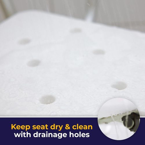 DAYANG Drive Medical Shower Chair With Back & Padded Arms – Adjustable Height - Anti-Slip - 150 kg Capacity