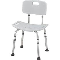 DAYANG Drive Medical Shower Chair With Back & Padded Arms – Adjustable Height - Anti-Slip - 150 kg Capacity