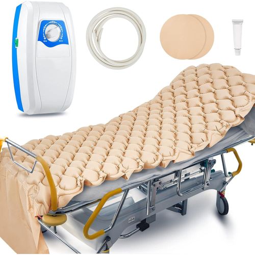 Alternating Pressure Mattress Hospital Bed Mattress with Electric Pump Alternating Pressure Pad for Bed Sores Prevention and Relief for Most Standard Beds, 114.96 x 35.43 Inches