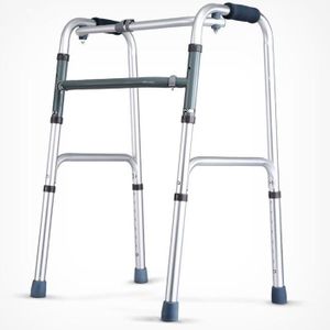 Two-Button Folding Walkers without Wheels - Robust & Adjustable Mobility Aid for Elderly and Disabled Individuals - Walking frame without wheels