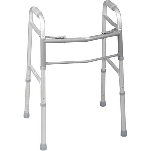 Two-Button Folding Walkers without Wheels - Robust & Adjustable Mobility Aid for Elderly and Disabled Individuals - Walking frame without wheels