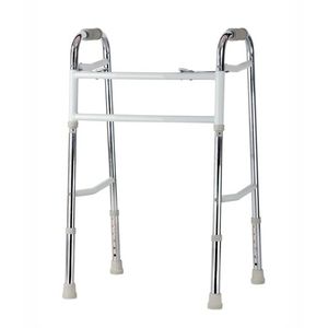 Two-Button Folding Walkers without Wheels - Robust & Adjustable Mobility Aid for Elderly and Disabled Individuals - Walking frame without wheels