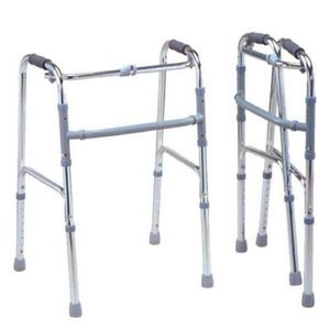 Two-Button Folding Walkers without Wheels - Robust & Adjustable Mobility Aid for Elderly and Disabled Individuals - Walking frame without wheels